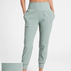 Athleta Salutation Jogger Ribbed Minimalistic Grey Size XL Tall